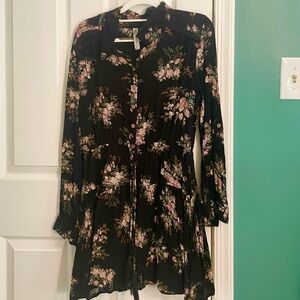 American Rag Black Floral Sundress